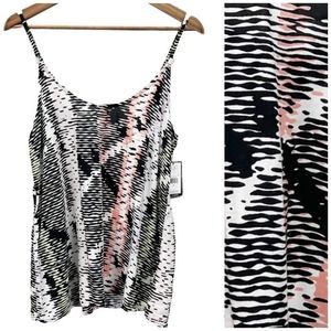 Volcom You Want This Top Tank Multicolor Abstract Print Surf Skate NEW S